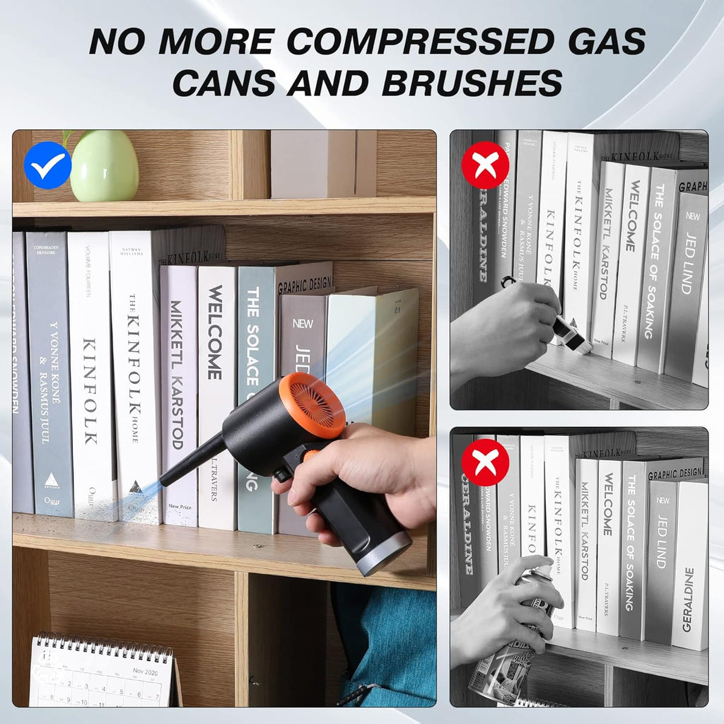 Cordless Electric Air Duster for Computer Electronics Cleaning G180882