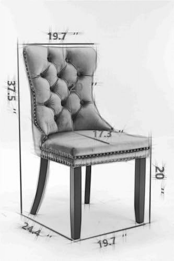 Velvet Dining Chair with Button Back B57226