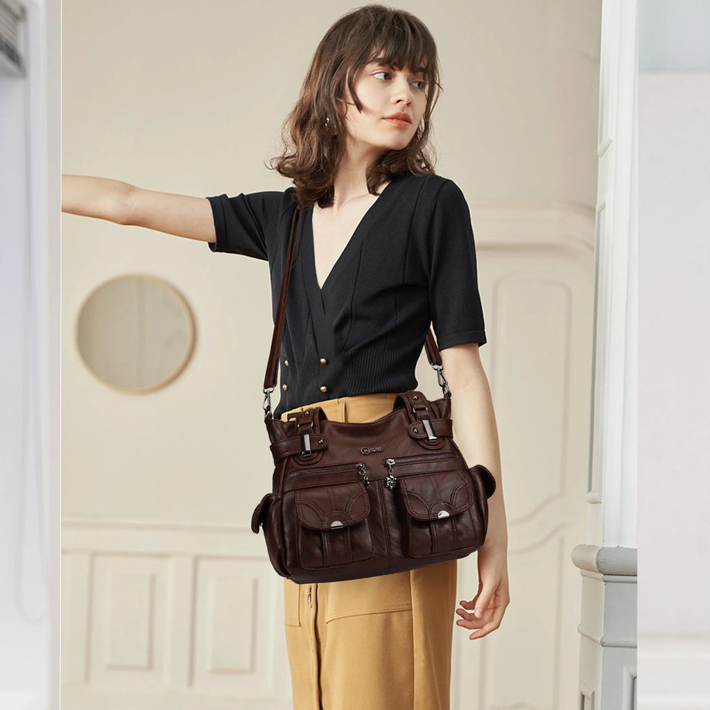 Coffee Large Hobo Handbag F731333