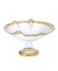 12 in. Scalloped Bowl with Gold K684