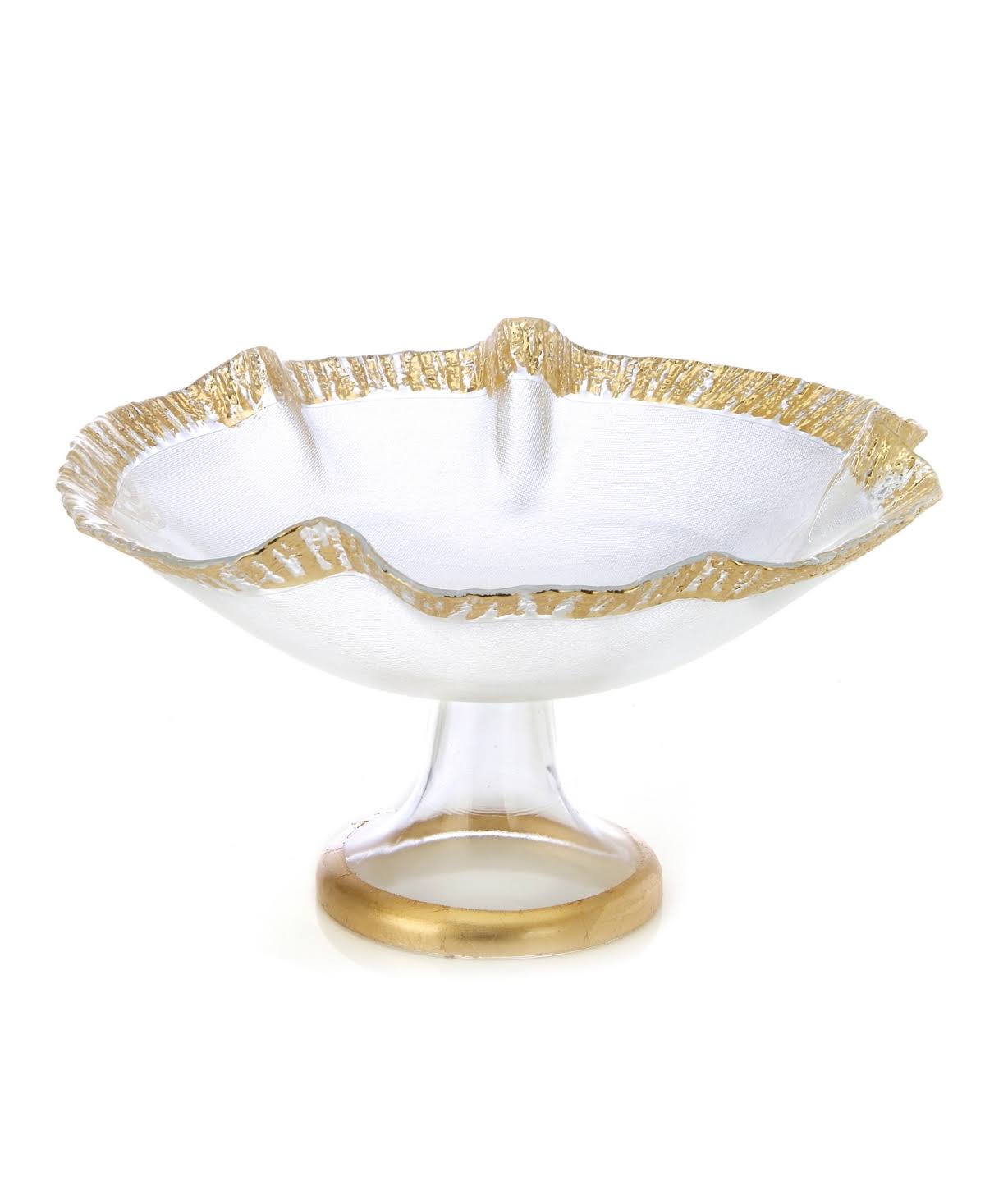 12 in. Scalloped Bowl with Gold K684