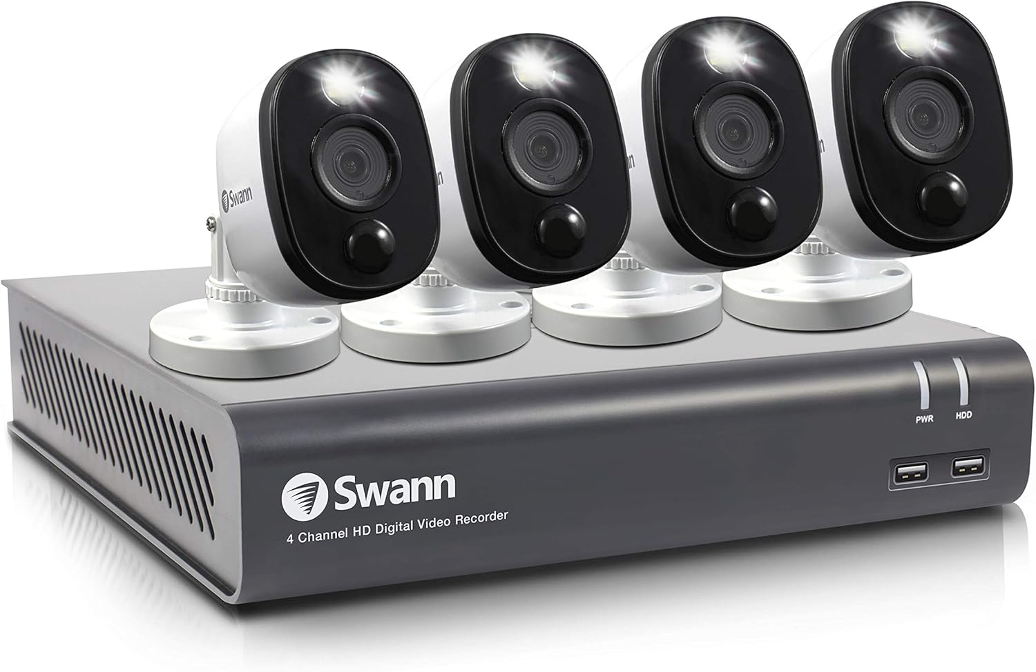 4 Channel 4 Cameras Wired 1080p Full HD CCTV Security Camera System X95624