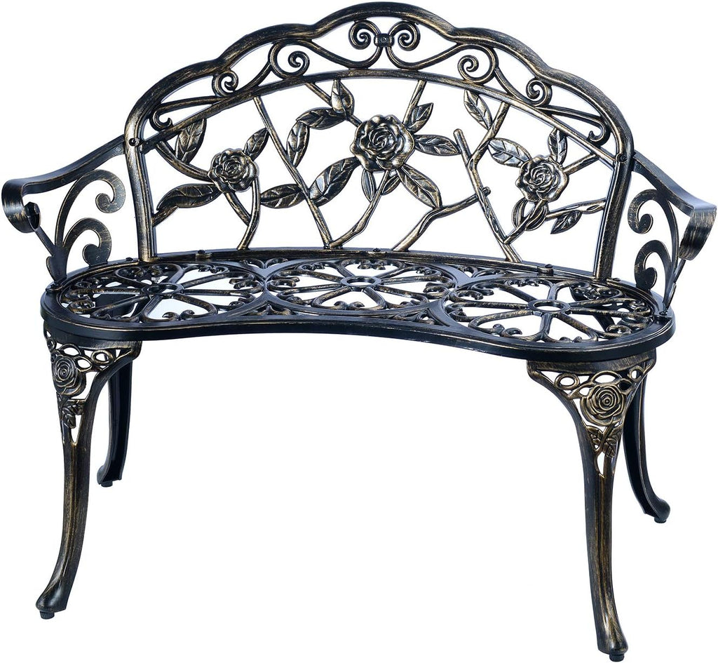 Copper Cast Aluminum Double Seat Patio Bench H835