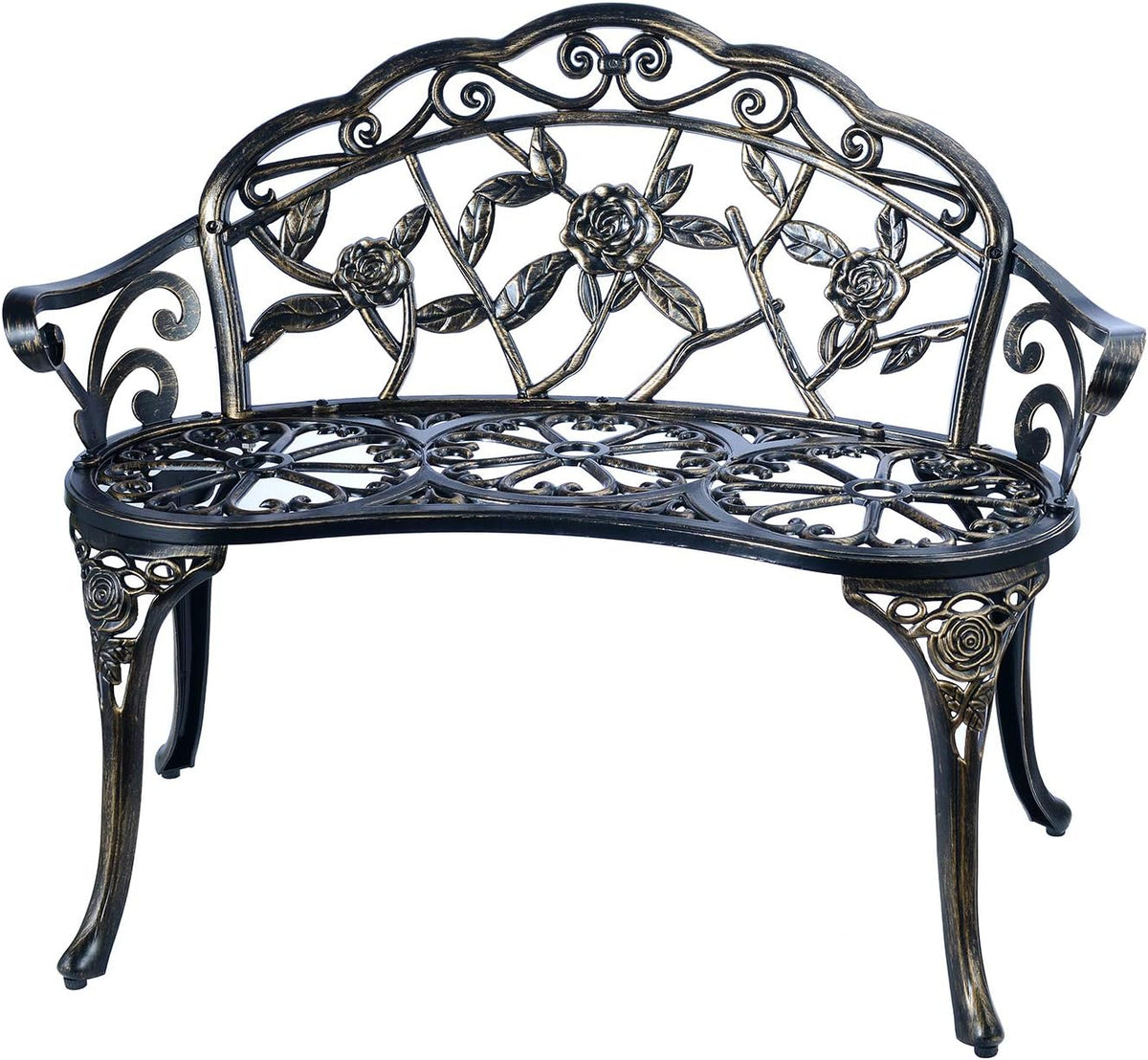 Copper Cast Aluminum Double Seat Patio Bench H835