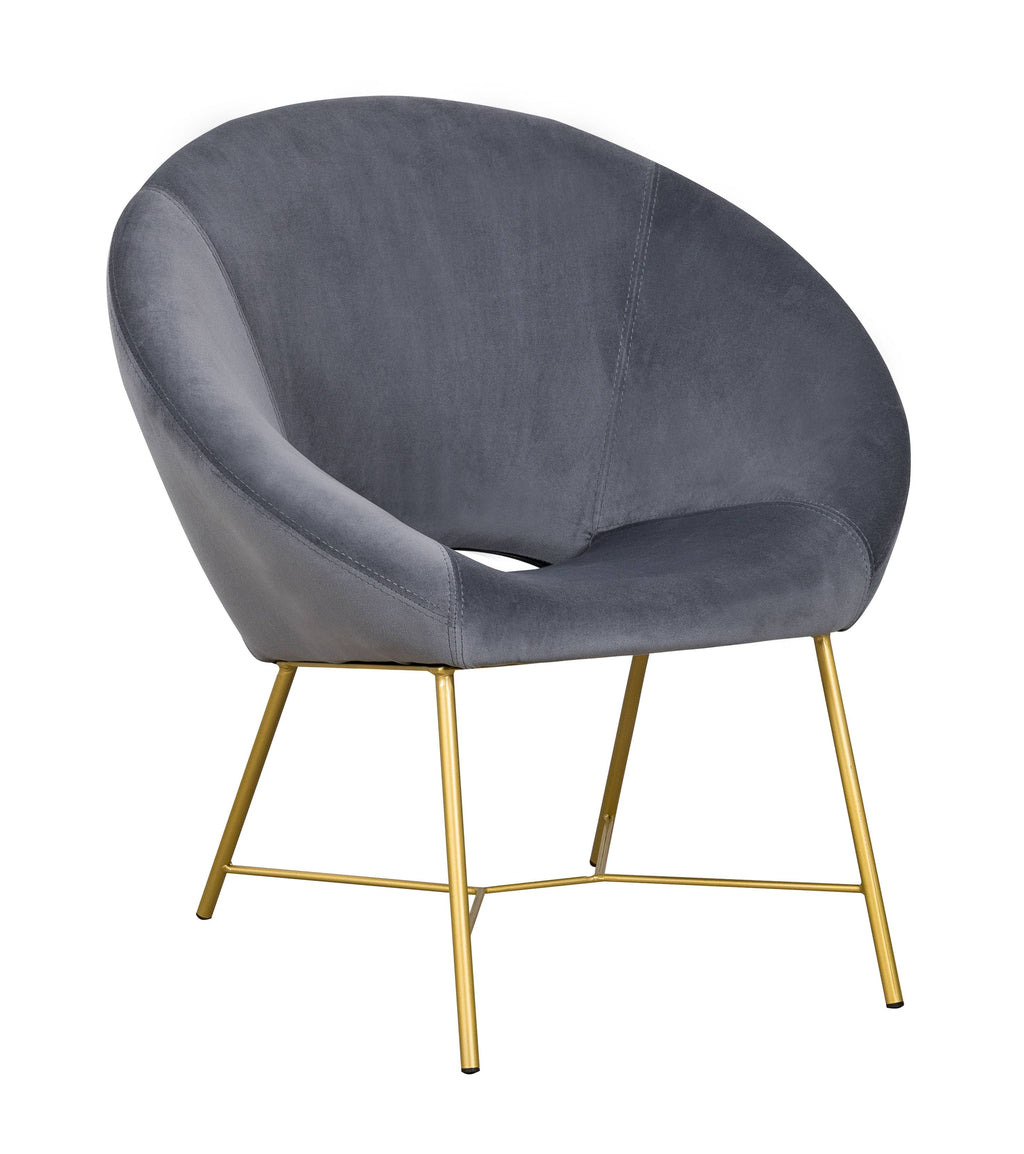 Grey Velvet Chair B76155