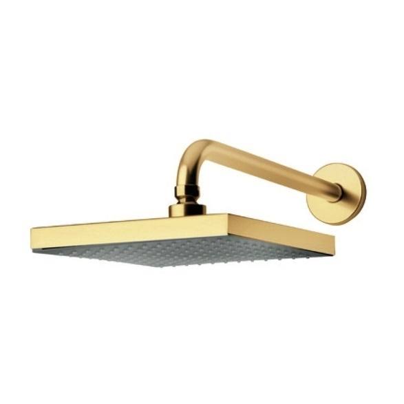 Brushed Nickel Rain Shower Head and Arm Y562
