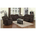 3 Piece Reclining Living Room Set Cocoa brown Q44592