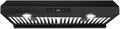 Black 30 inch Ducted Under Cabinet Range Hood with 600 CFM Touch Control Panel Q10258