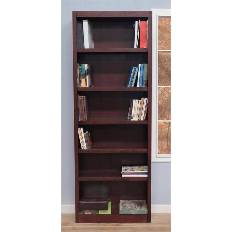 Cherry 6-Shelf Wood Bookcase T146