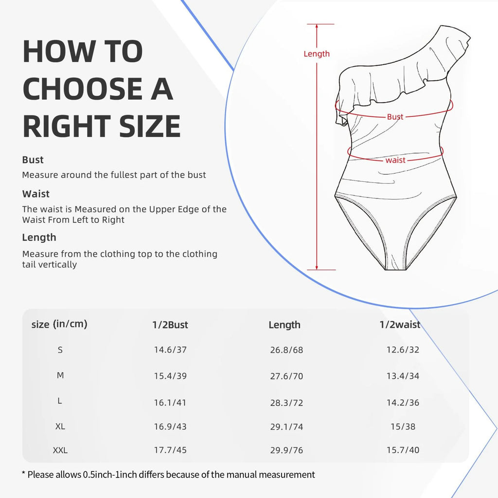 Sea Turtle One Shoulder Ruffle Monokini Bathing Suits with Removable Chest Pad G92881