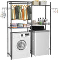 Black 4 Tier Clothes Drying Rack with Adjustable Shelves P405620