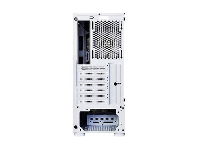 White Compact ATX Mid Tower Case with Tempered Glass Side Panel F677