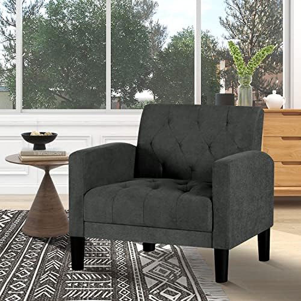 Light Green Tufted Upholstered Accent Chair Set of 2 O49728