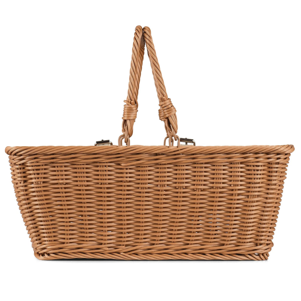 Hand-Woven Wicker Bicycle Basket D4725