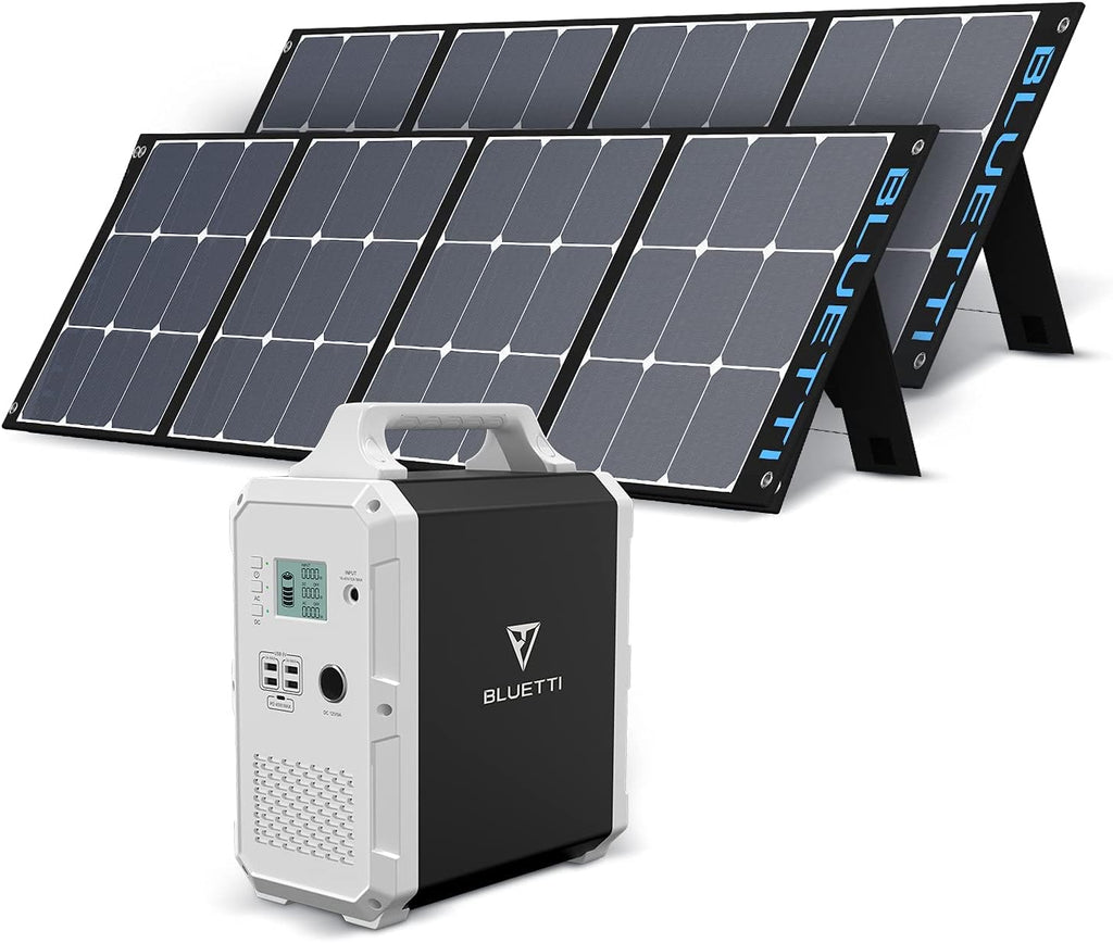 Portable Power Station 1200Wh 1000W Solar Generator with 2x110V AC Outlets M88146