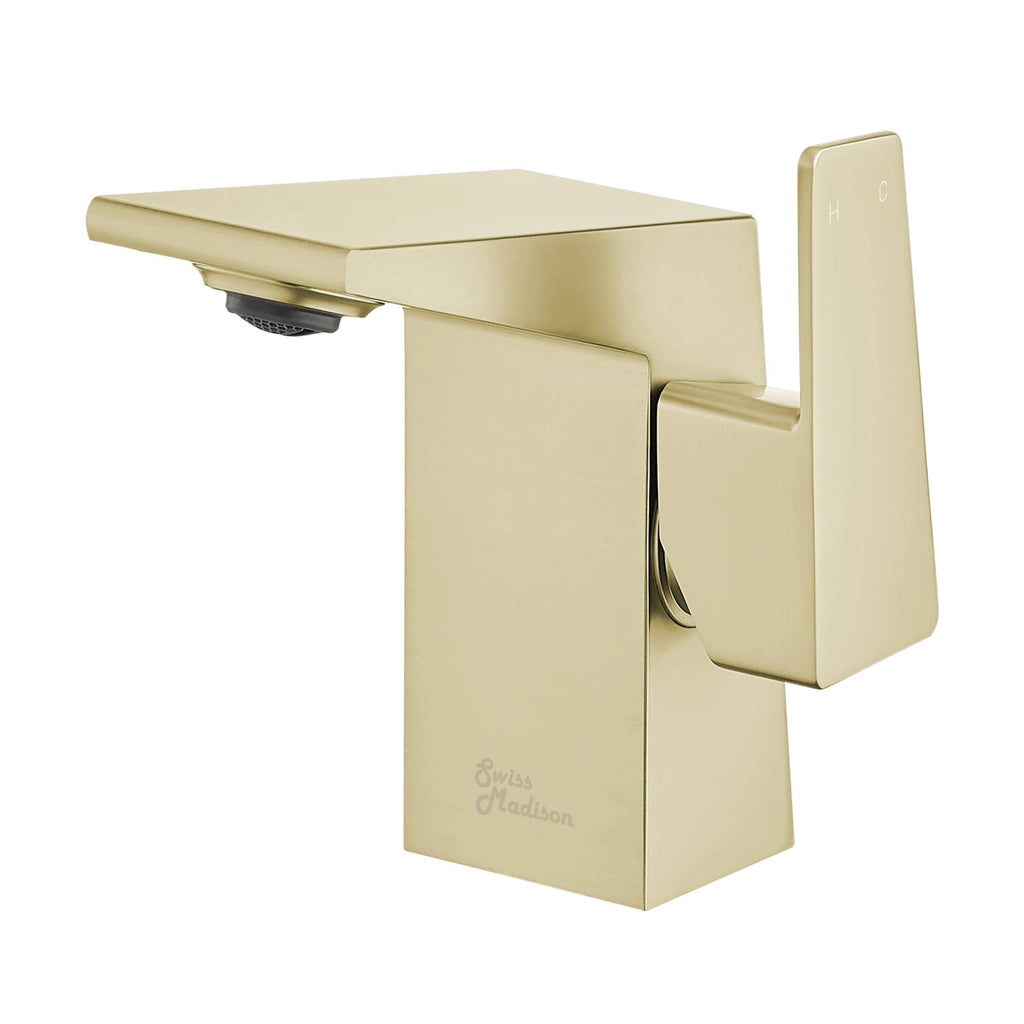 Brushed Nickel Single Hole Bathroom Faucet F198307