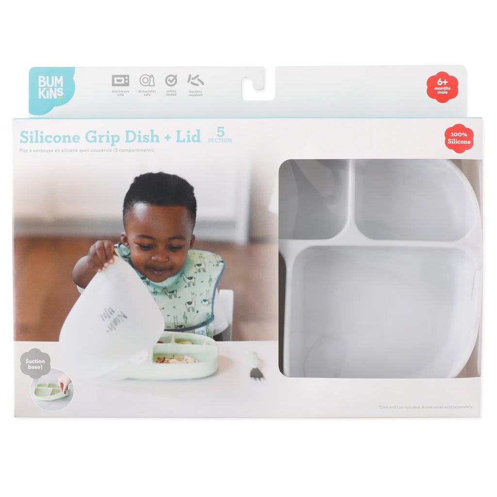 Silicone Grip 5-Section Plate with Lid T688