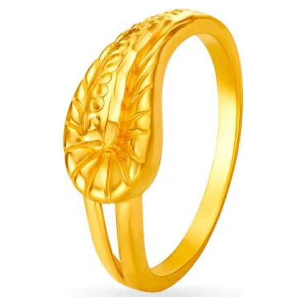 Solid 22K Yellow Gold Statement Ring P773755