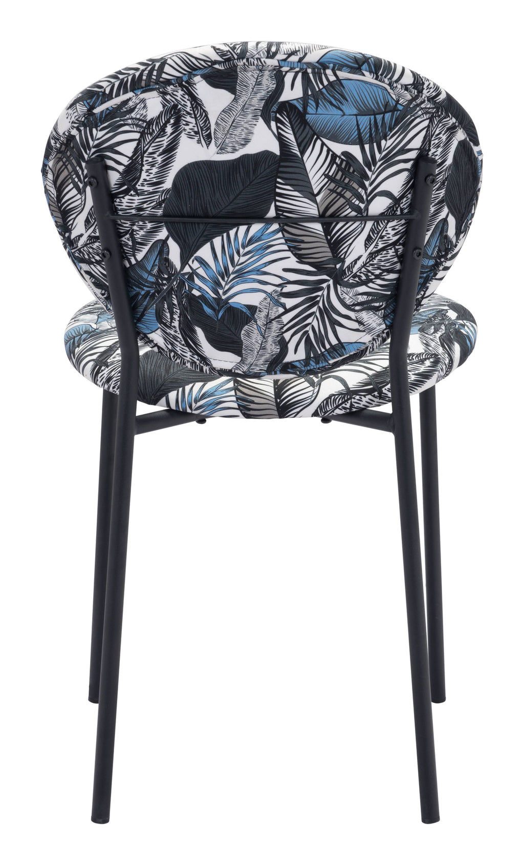 Black Leaf Print Dining Chair (Set of 2) A380