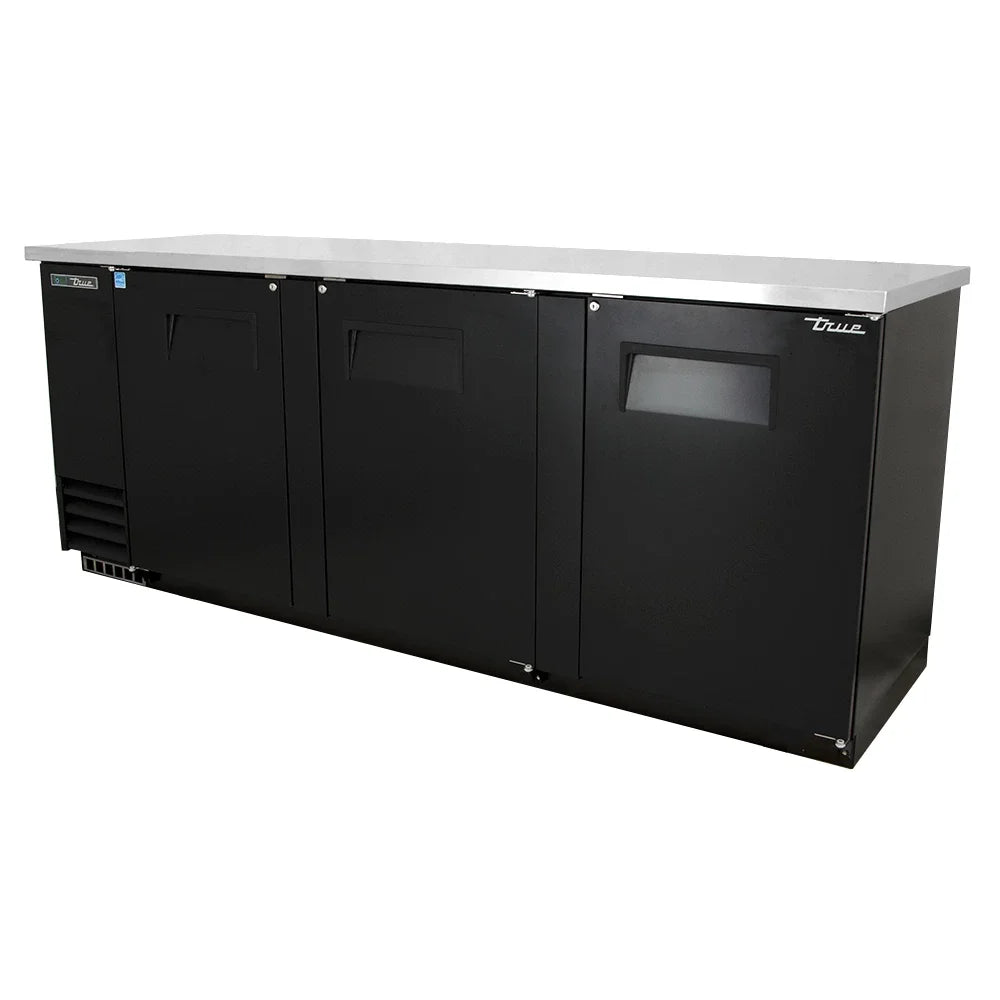 90" 3 Section Bar Refrigerator with Swinging Solid Doors F6135