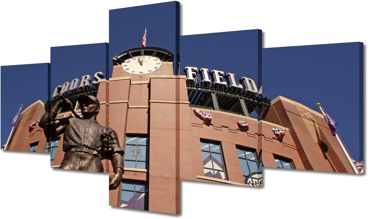 5 Pieces Canvas Art Wall Decor Baseball Stadium Pictures Paintings Posters Prints Stretched Ready to Hang - 50" Wx24 H Pack of 2 T766870