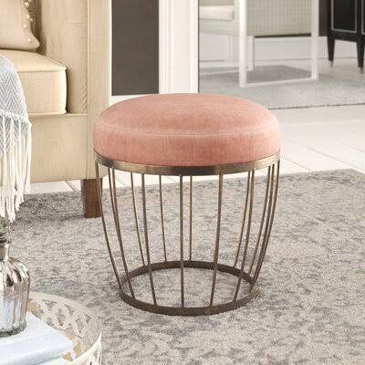 Brass Cage Metal Accent Stool M638911
