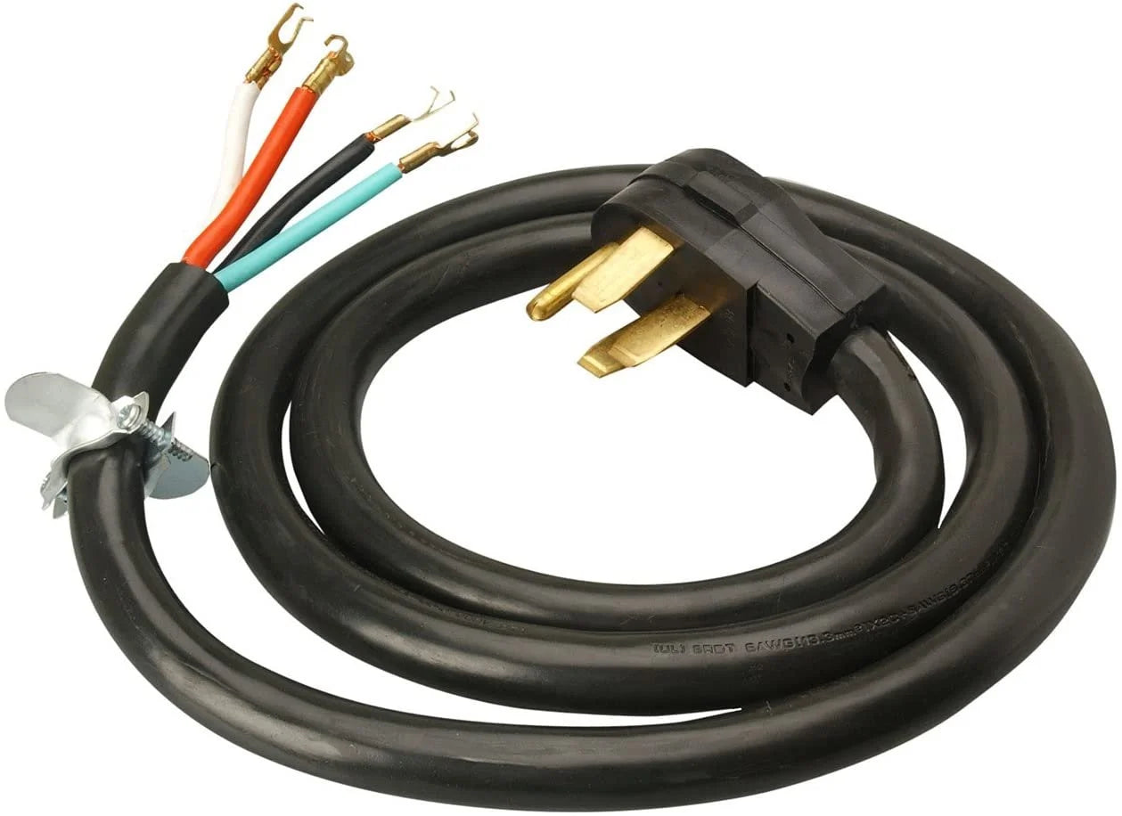 50-Amp Range and Dryer Appliance Cord, Black, 6-Feet Z13895