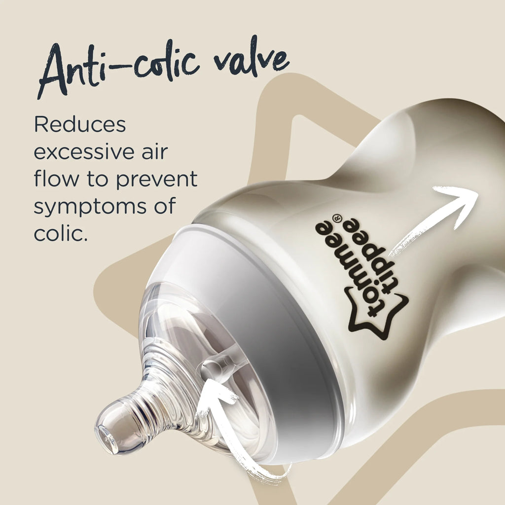 Pink Baby Bottles 9oz 2 Count Slow Flow Nipple with Anti-Colic Valve J31752
