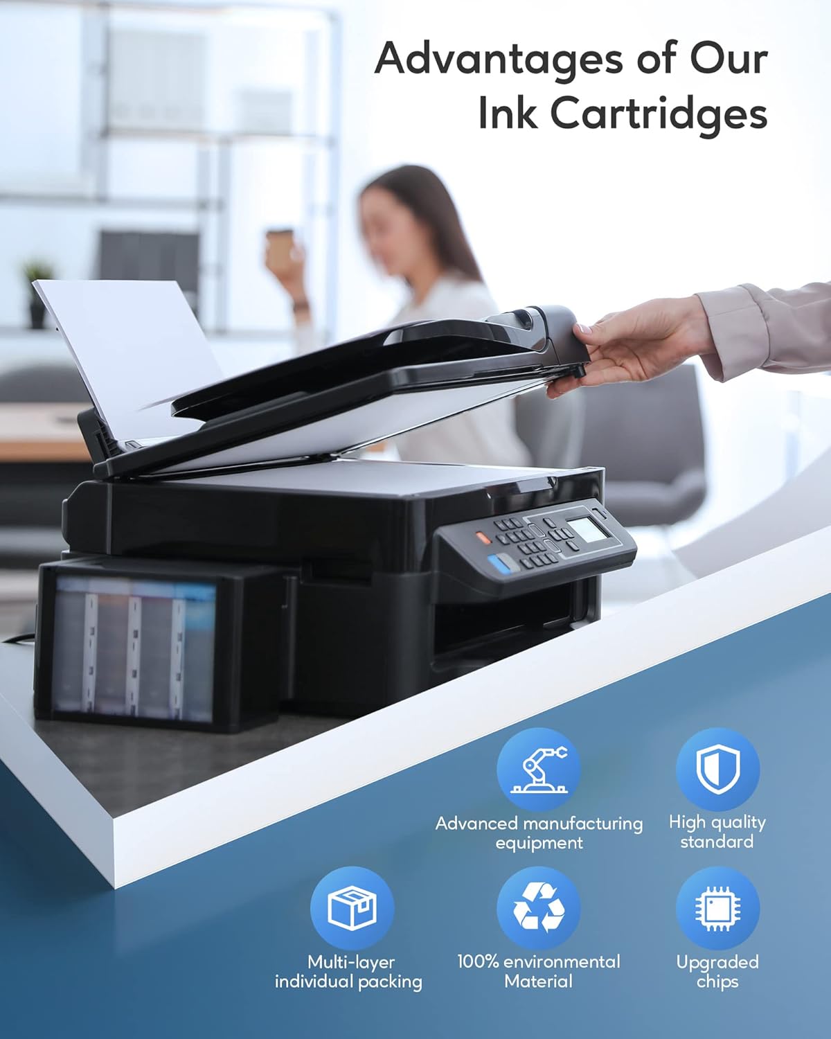 Ink Cartridge Combo Pack for HP 564XL Printer (Black, Cyan, Magenta, Yellow, 4 Pack) U613365