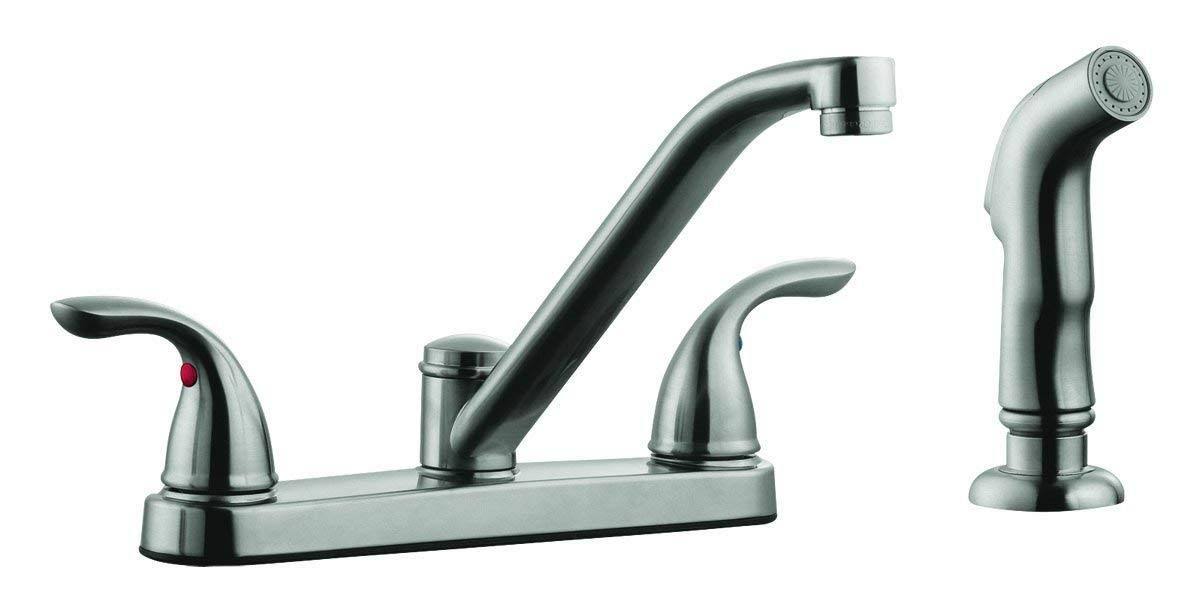 Satin Nickel Kitchen Faucet with Sprayer T313773