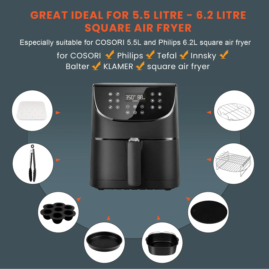 Black Air Fryer Accessories Set H2889