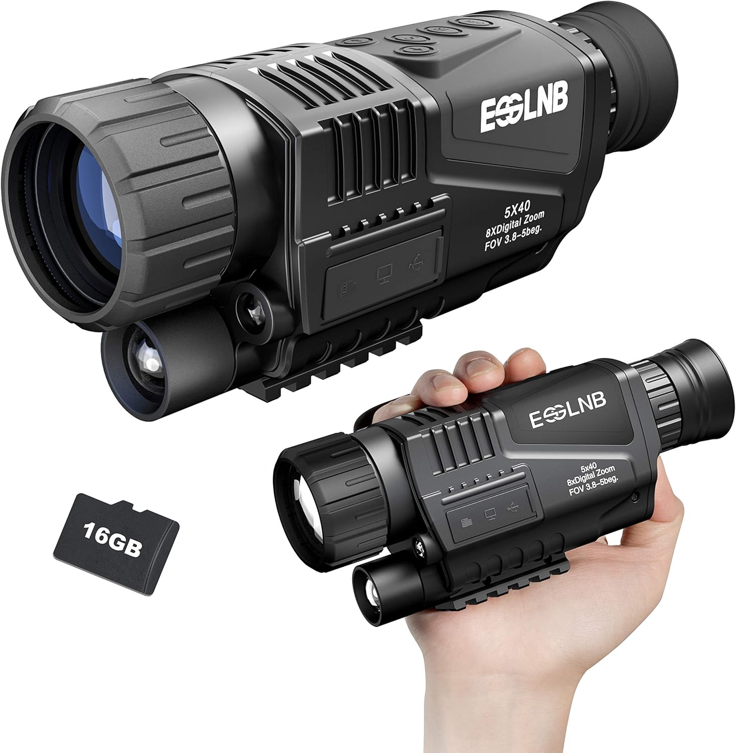 Night Vision Monocular 5X40 with 1.5 TFT LCD 16G TF Card L278