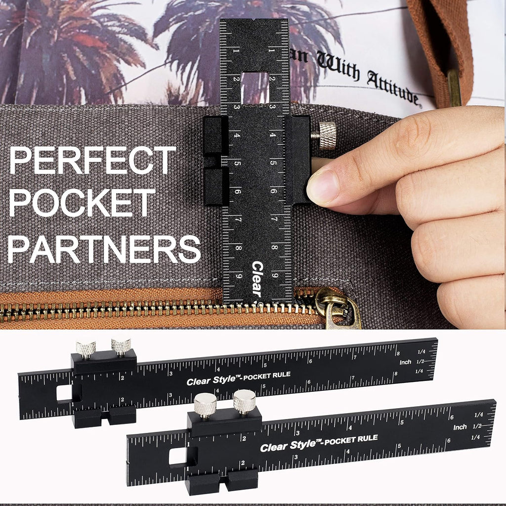 3 Pack 6, 8 and 12 inch Woodworking T Track Ruler P4369