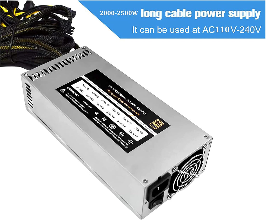 2500W 2U Single Channel Mining Rig PSU Y552