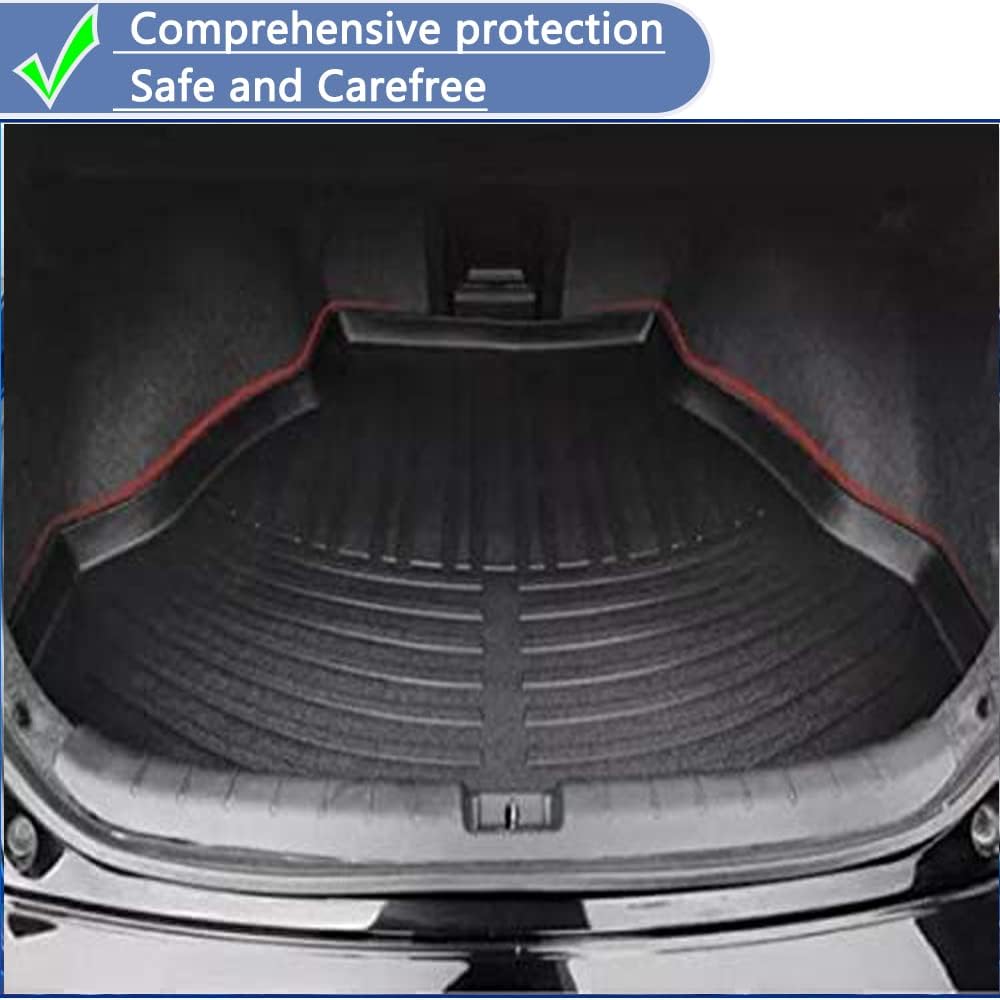 Black 3D Waterproof TPO Rear Cargo Liners Trunk Tray Mats Pack of 2 U978316