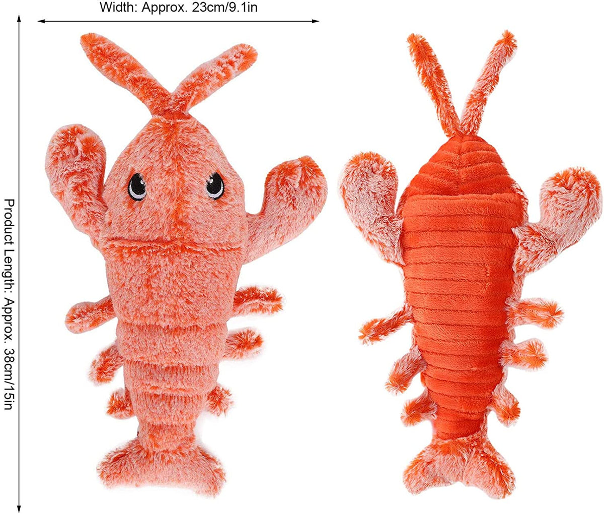 Flopping Lobster Cat Toy with Catnip Bag, Plush Interactive Cat Toys P6631