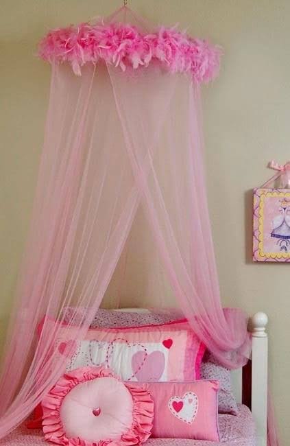 Pink Bedding Net Canopy X96743