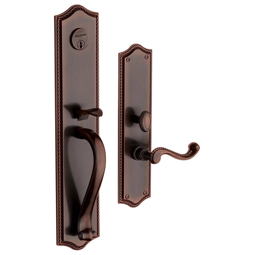 Venetian Bronze Single Cylinder Mortise Handleset Trim Set X294