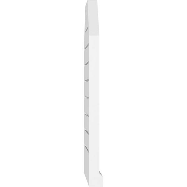 42x22W x 30x22H Octagonal Top Surface Mount PVC Gable Vent with Brickmoul U974337