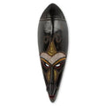 Copper Accented Wood Mask Wall Decor N7913