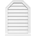 42x22W x 30x22H Octagonal Top Surface Mount PVC Gable Vent with Brickmoul U974337