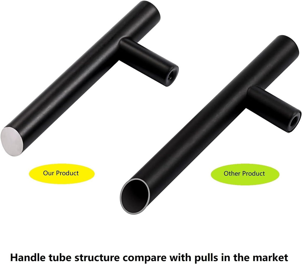 30 Pack 7" Matt Black Brushed Stainless Steel Cabinet Handles, 5 inch Hole Center I74361