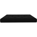 8-Inch Pocket Spring Coil Futon Mattress, Polyester Linen, Full, Black J66317