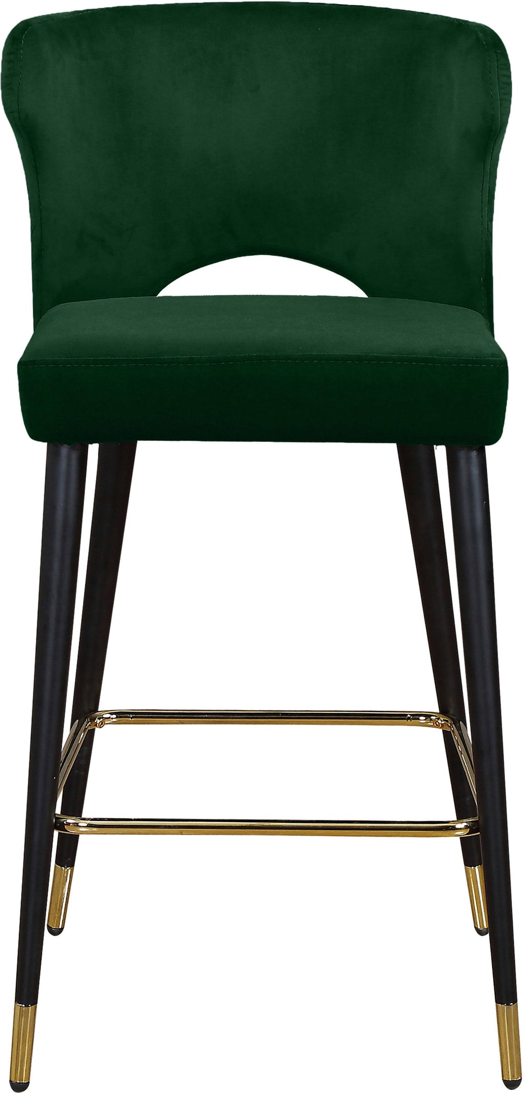 Kelly Green Velvet Stool Set of 2 T556