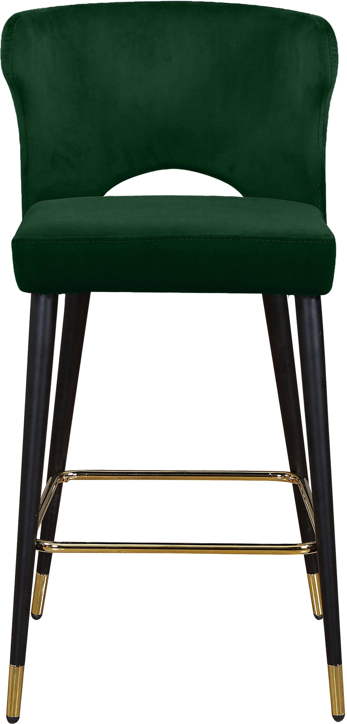 Kelly Green Velvet Stool Set of 2 T556