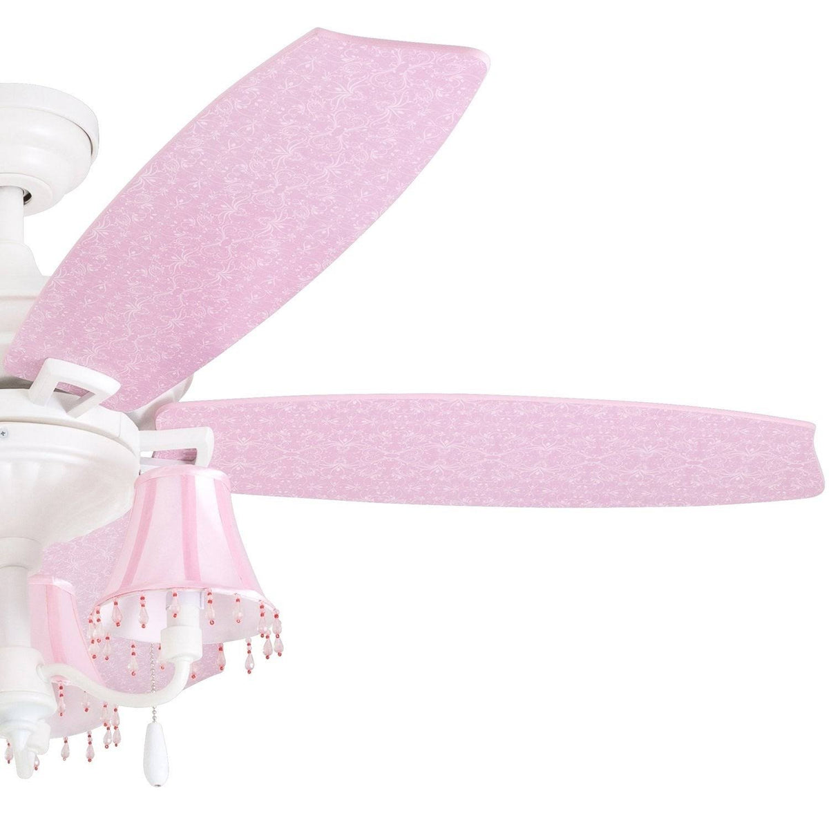 48-Inch White/Pink LED Ceiling Fan M8062