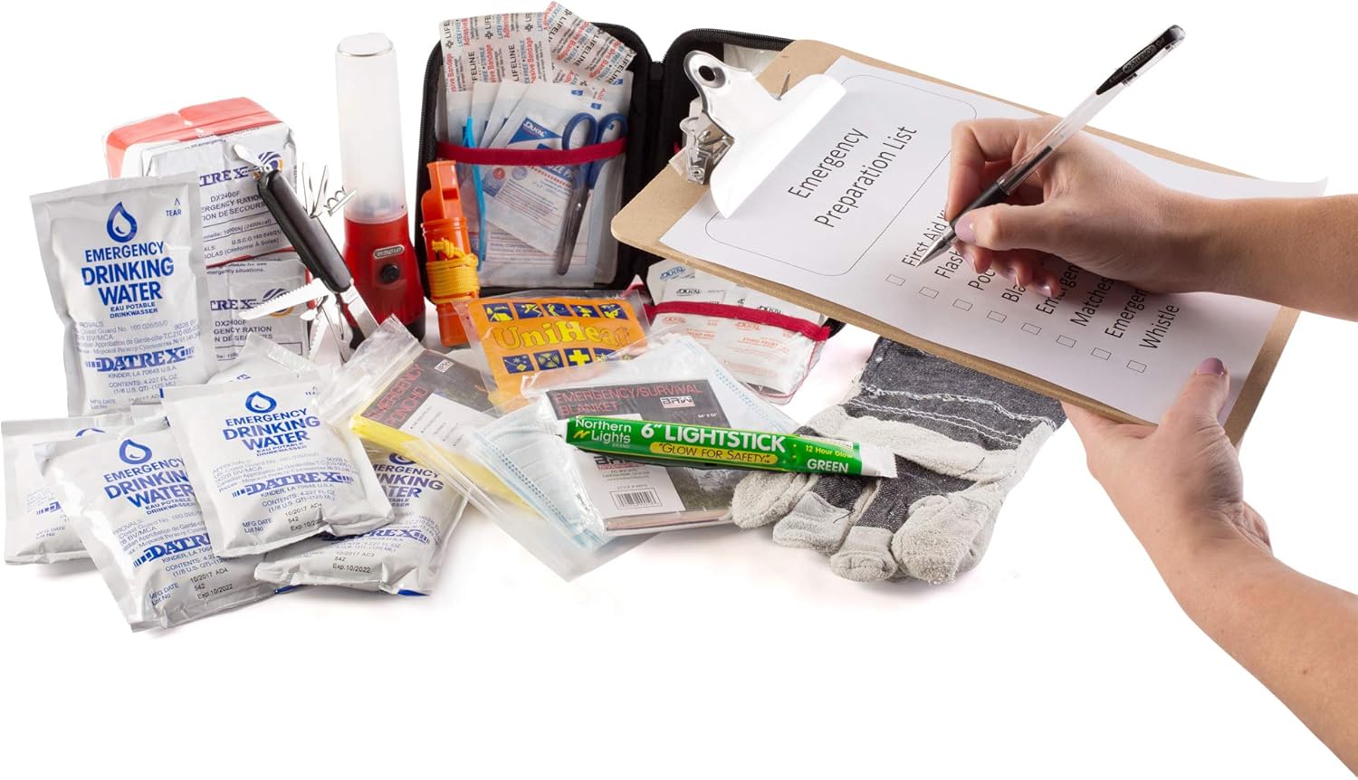 72 Hour Emergency Survival Kit in Red Backpack R78180