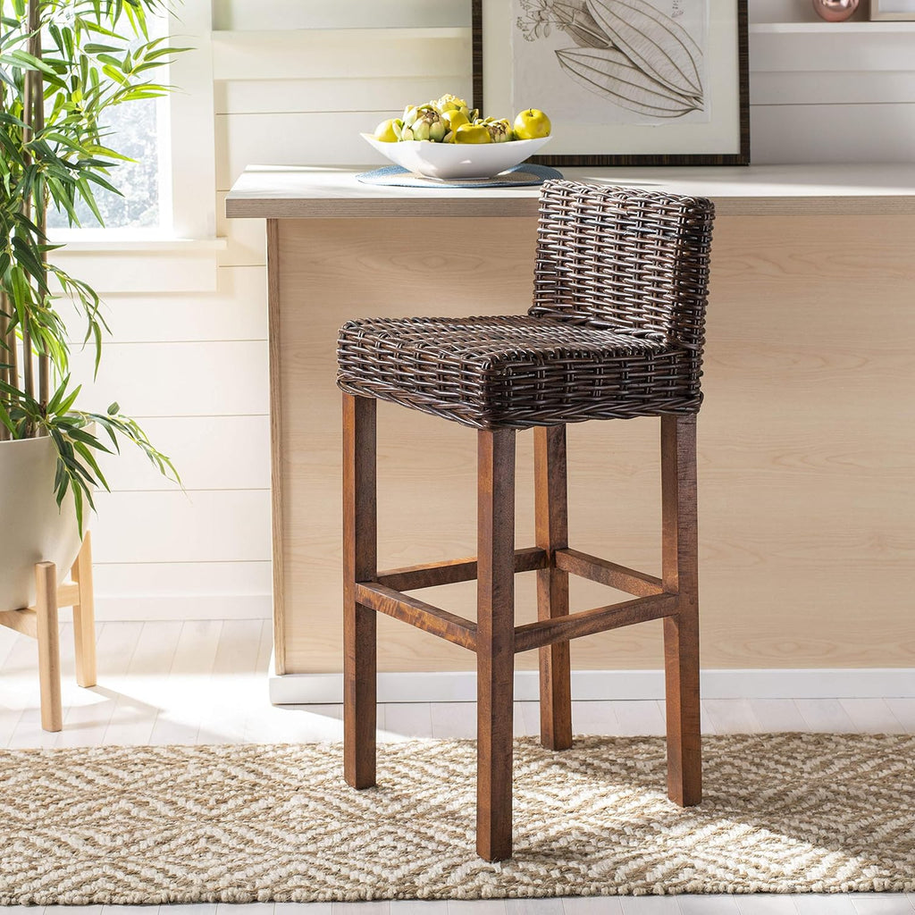 Cappuccino Wicker Bar Stool C107430