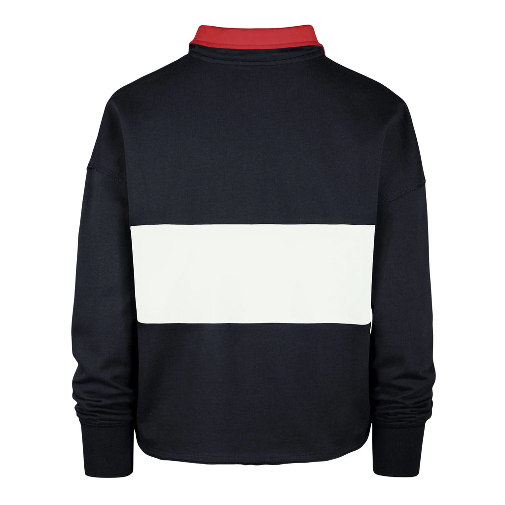 Navy Boston Red Sox Quarter-Zip Cropped Top I1108