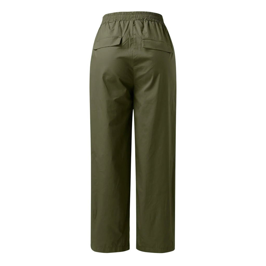 Black High Waist Baggy Cargo Pants Y170167